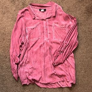Pink tie dye top